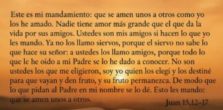“Este es mi mandamiento: que se amen unos a otros”