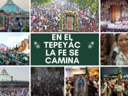 En el Tepeyác la fe camina Multitud de peregrinos reunidos en la Basílica de Guadalupe durante la celebración del 12 de diciembre, con fieles caminando y rezando en el atrio.