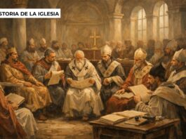 A 1700 años del Concilio de Nicea, la Iglesia reafirma su fe y aprende a relacionarse con la disidencia Ilustración del Concilio de Nicea con obispos reunidos en asamblea leyendo textos y dialogando sobre la fe cristiana en el siglo IV.