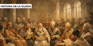 A 1700 años del Concilio de Nicea, la Iglesia reafirma su fe y aprende a relacionarse con la disidencia Ilustración del Concilio de Nicea con obispos reunidos en asamblea leyendo textos y dialogando sobre la fe cristiana en el siglo IV.