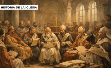 A 1700 años del Concilio de Nicea, la Iglesia reafirma su fe y aprende a relacionarse con la disidencia Ilustración del Concilio de Nicea con obispos reunidos en asamblea leyendo textos y dialogando sobre la fe cristiana en el siglo IV.