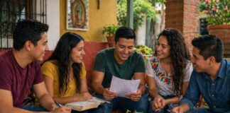 La misión de los laicos es el corazón de la Iglesia en el mundo Grupo de jóvenes latinoamericanos reunidos en un espacio acogedor, conversando y compartiendo textos en un ambiente comunitario.